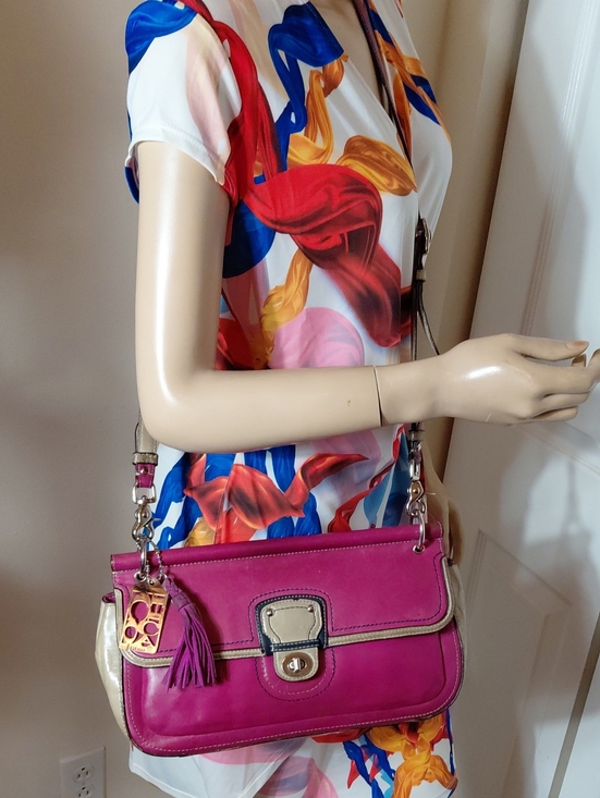 Coach Handbags - GORGEOUS BERRY COLORBLOCK FULLGRAIN LEATHER 2012 COACH 70TH ANNIVERSARY WILLIS…